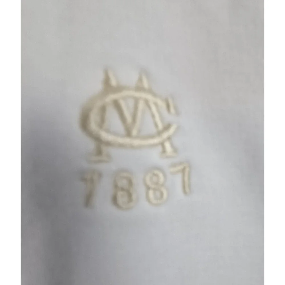 B Draddy Mens‎ M Pullover 1/2 Zip White Front Pocket Golf Walking Active Stretch
